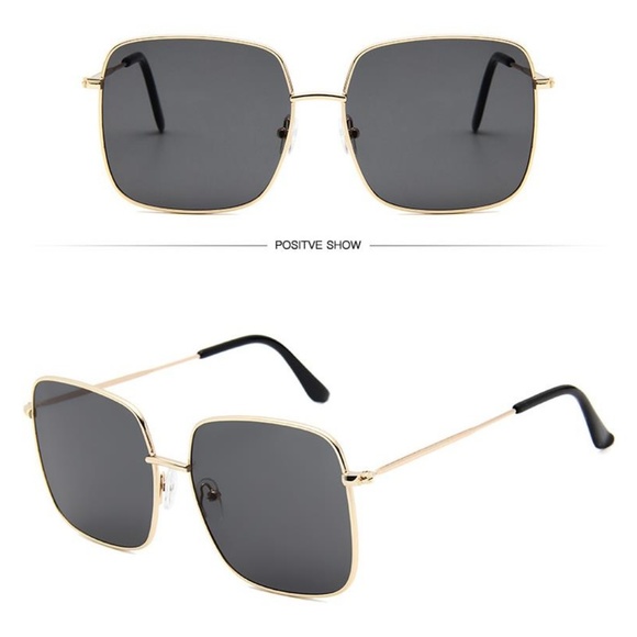 NEW Fashion Square Oversized Sunglasses - Picture 3 of 4